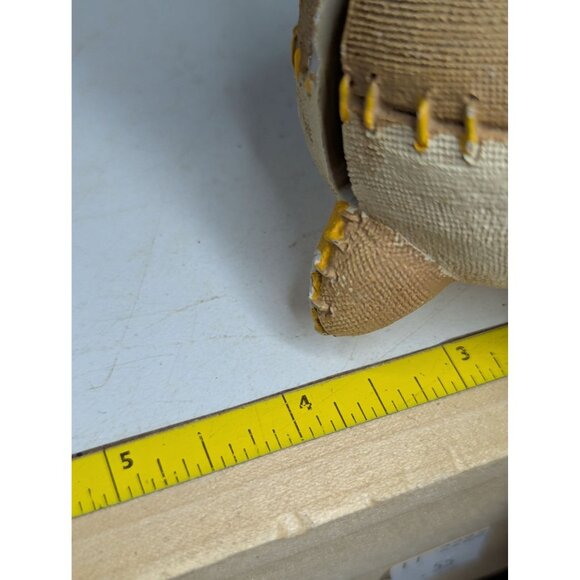 Patchwork-Look Cat Coin Bank With Slot & Stitch Detail Beige Green Blue Yellow R - Picture 8 of 8